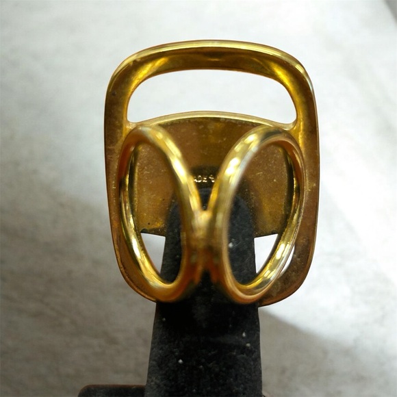 Salvatore Ferragamo Vintage Gold Scarf accessory. - Picture 4 of 5